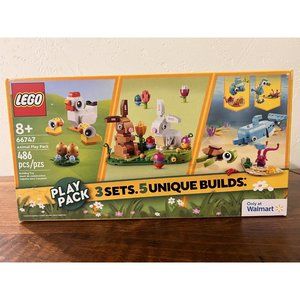 66747 Lego PlayPack Set of 3 NEW IN BOX Chickens Dolphin Turtle Bunnies